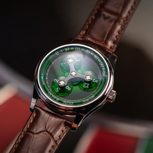 OLTO-8 ROTO Wandering Hour Automatic Watch Jade Green