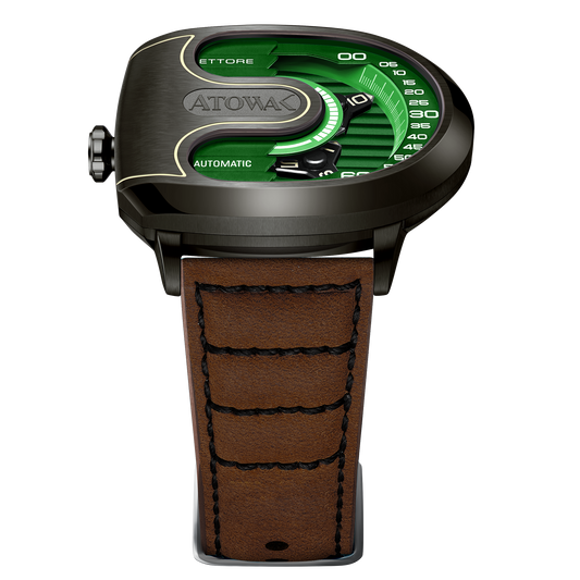 Atowak Ettore Drift 4-Arm Wandering Hour Dark Green Watches