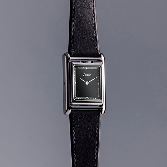 VERSA Reversible Dual Time Silver-Black