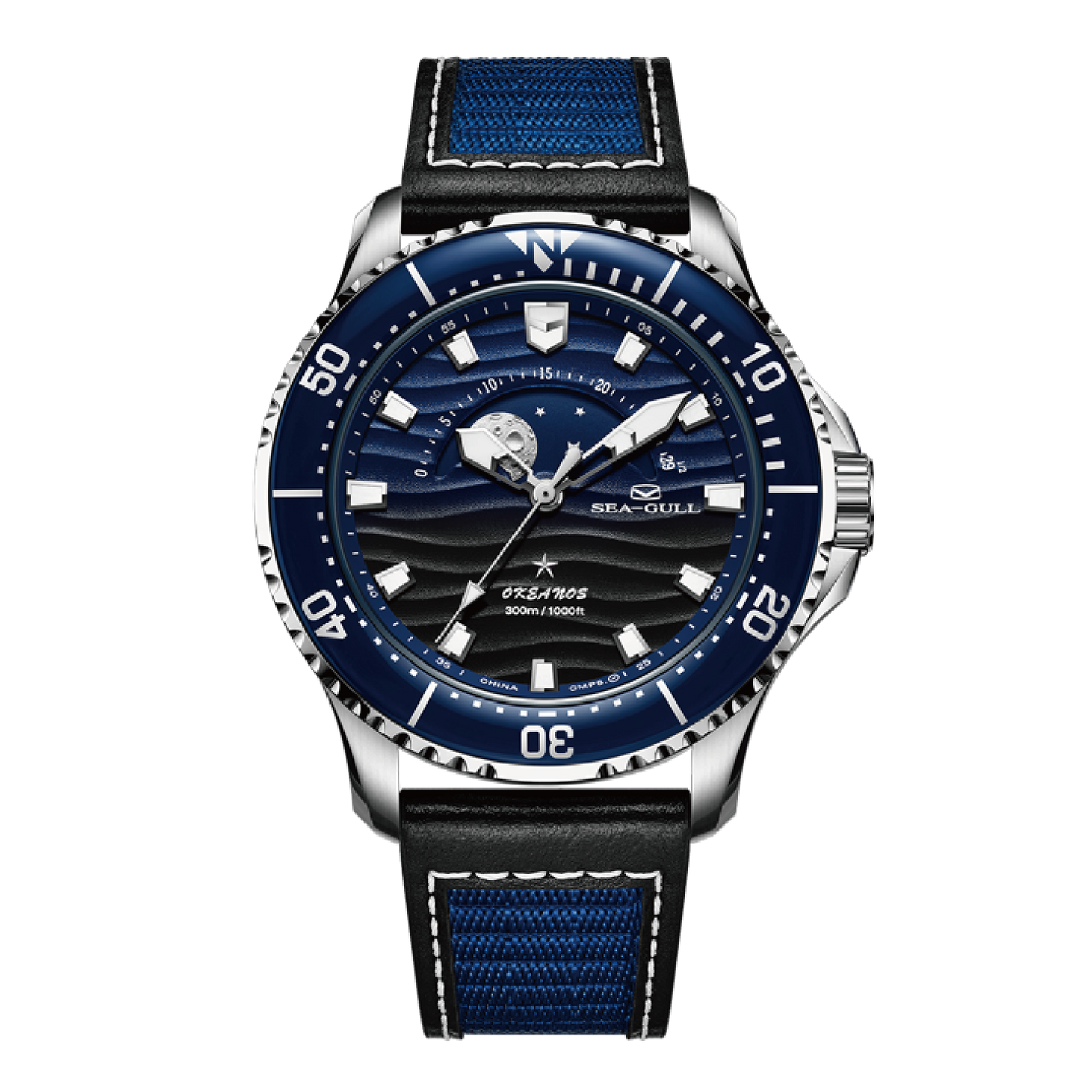 Sea-Gull Moon Phase Dive 300M Watch