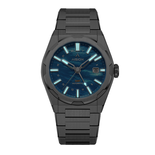 AISION HANG GMT - Blue MOP Dial
