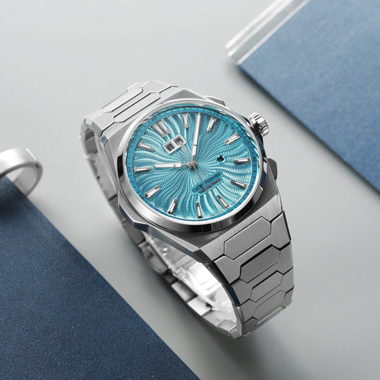 LUCKY HARVEY - 自嗚錶 - 冰藍色