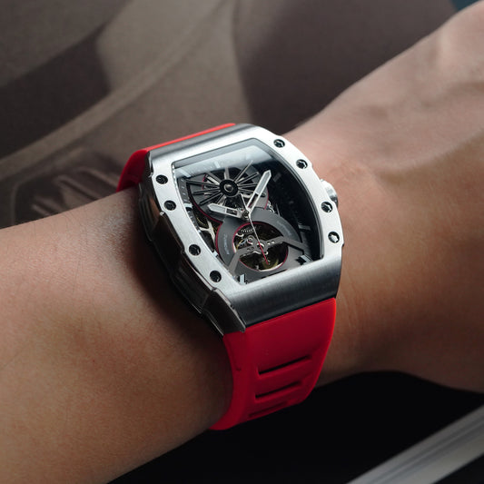 OLTO-8 SHOT Skeleton Automatic Watch Red