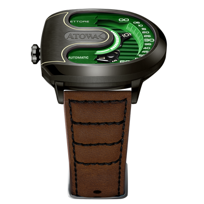 Atowak Ettore Drift 4-Arm Wandering Hour Dark Green Watches