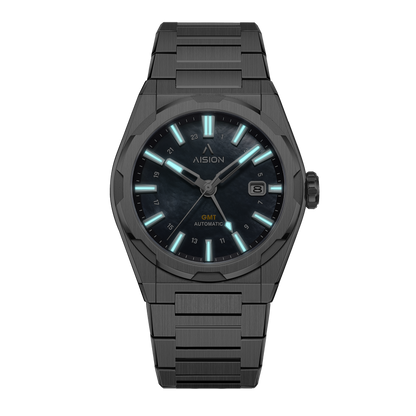 HANG GMT - 灰色貝母錶盤