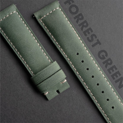 CayCan&Co. - CS01.4 - Matt Forrest Green Crazy Horse Leather Strap