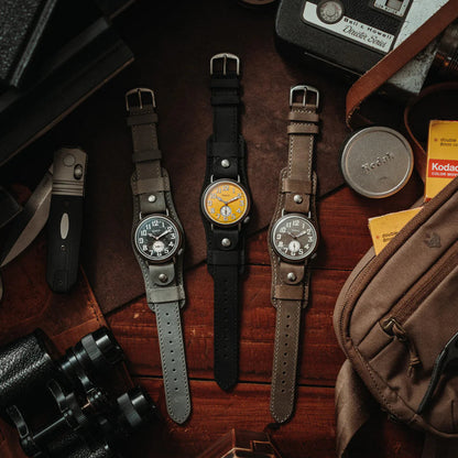 VARIO x RZE UltraHex™ Titanium Trench Medallion Yellow Watch