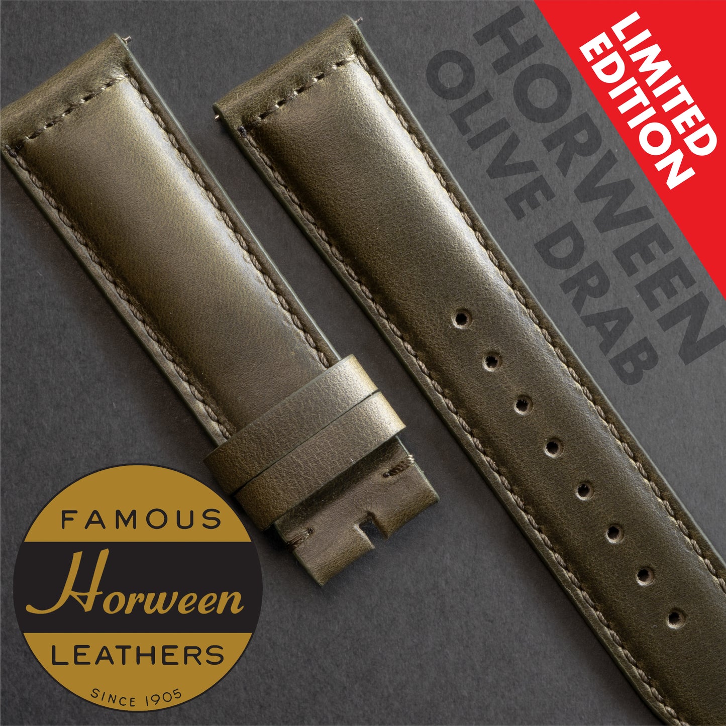 CayCan&Co. - HOS01.1 - Olive Drab Horween Leather Strap