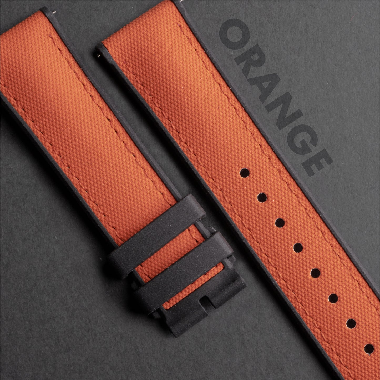 CayCan&Co. - HS01.5 - Hybrid Orange Leather Strap