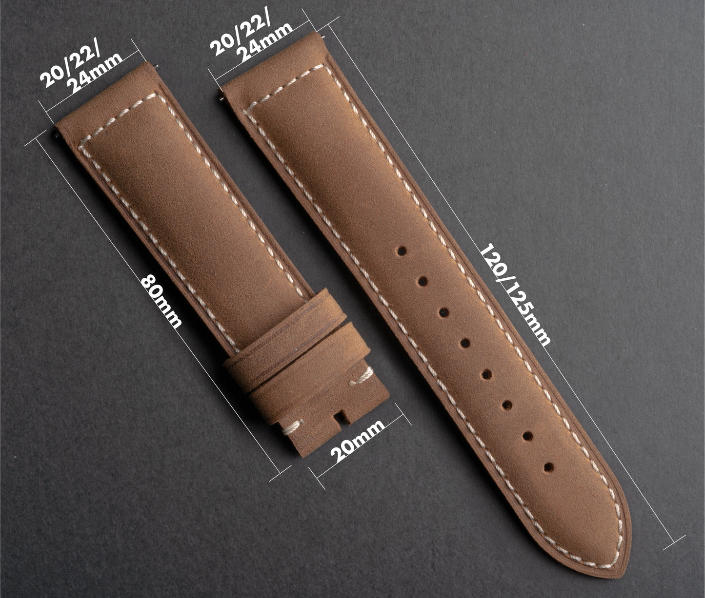 CayCan&Co. - CS01.3 - Matt Brown Crazy Horse Leather Strap