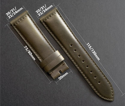 CayCan&Co. - HOS01.1 - Olive Drab Horween Leather Strap