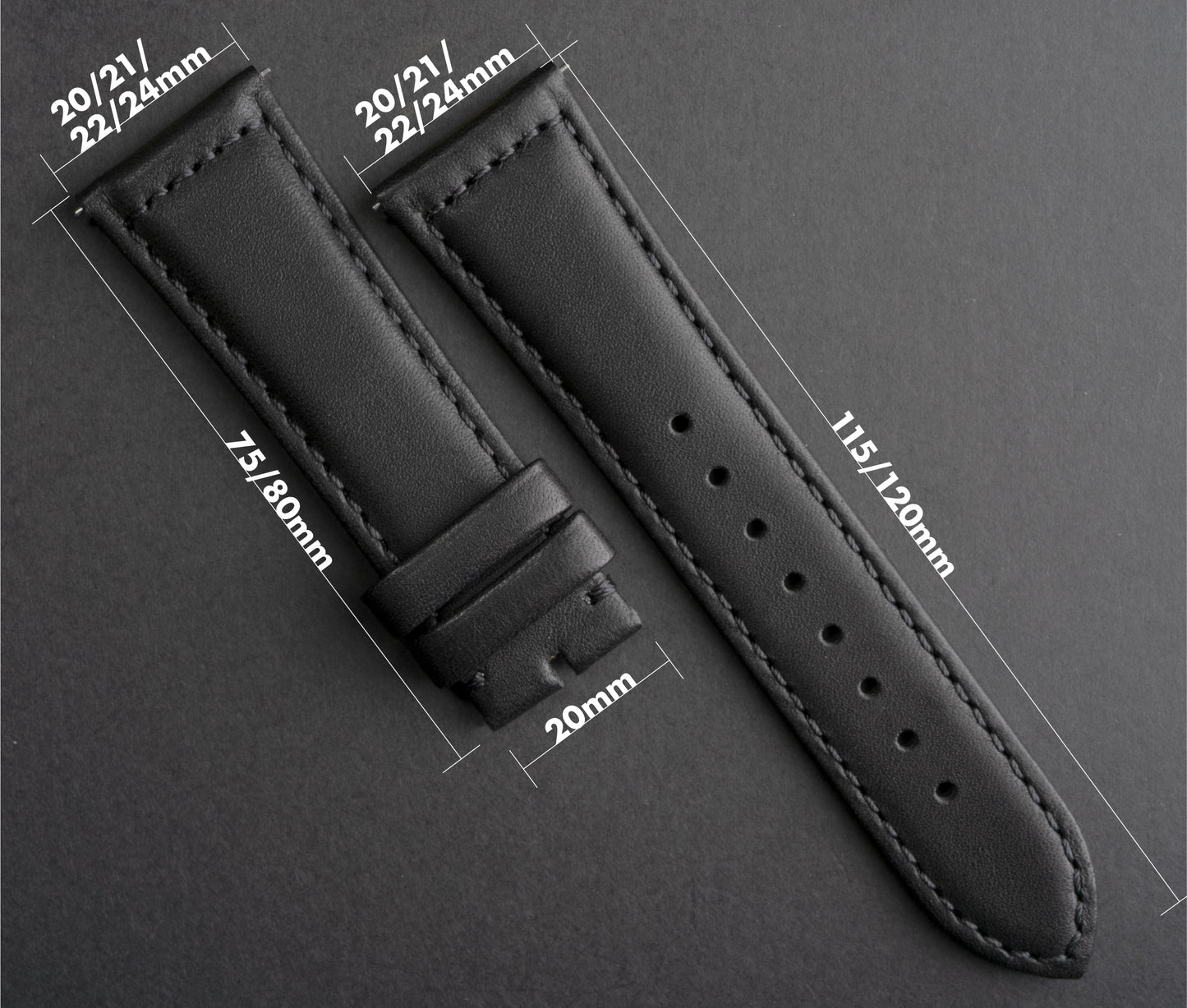 CayCan&Co. - LS01.1 - Matt Black Leather Strap