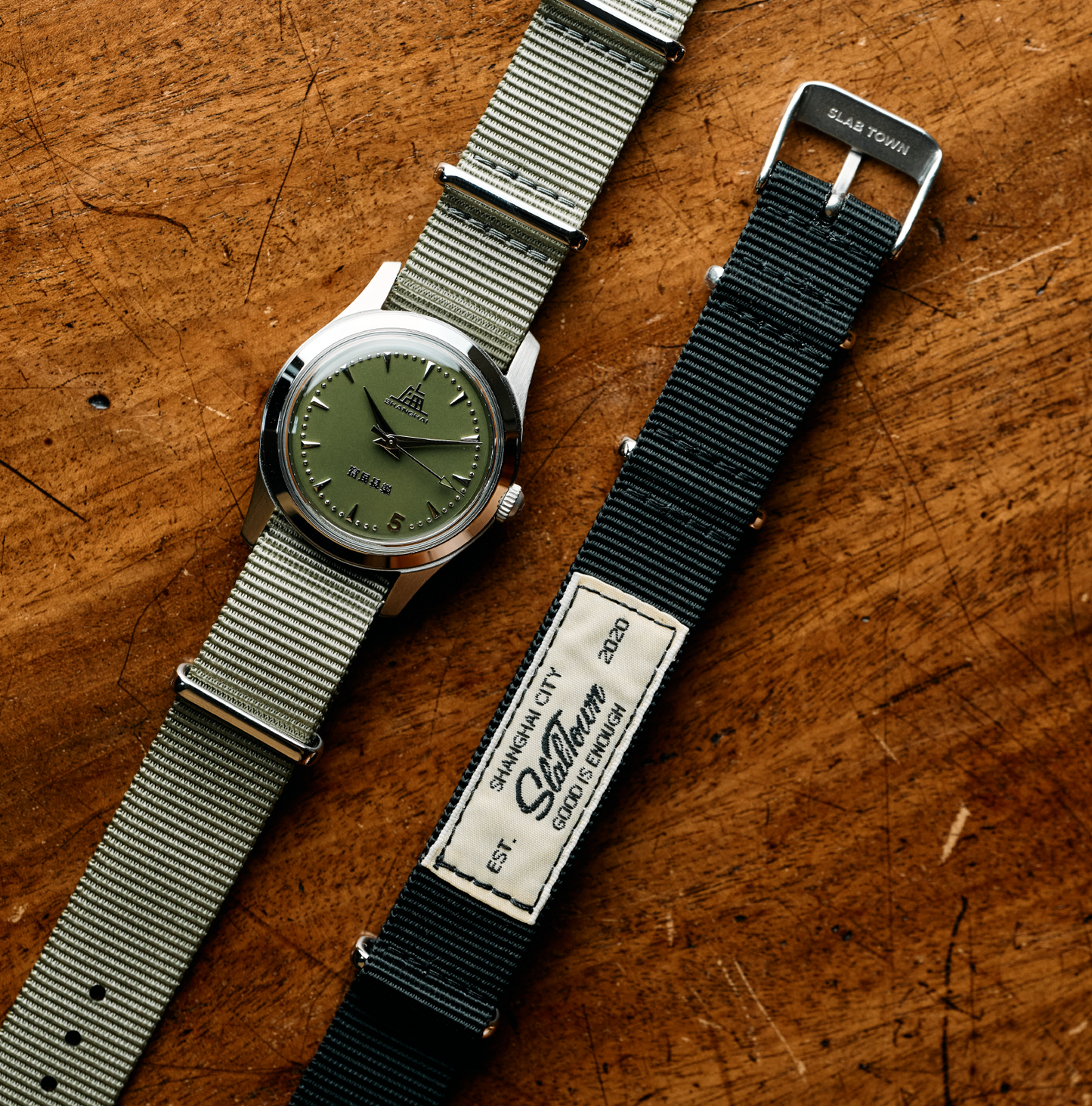 SHANGHAI x SLAB TOWN 34.5mm Hand-Winding Watch